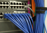 Neat network cables.